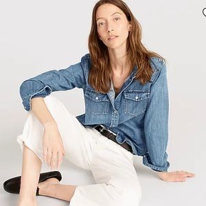 J. Crew Women Chambray Shirt M